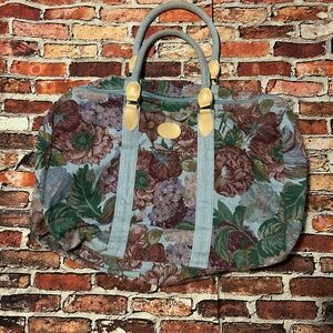 Floral Canvas Duffel Bag